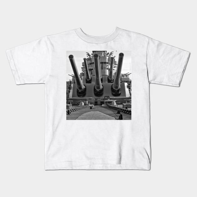 USS Alabama Kids T-Shirt by joesaladino